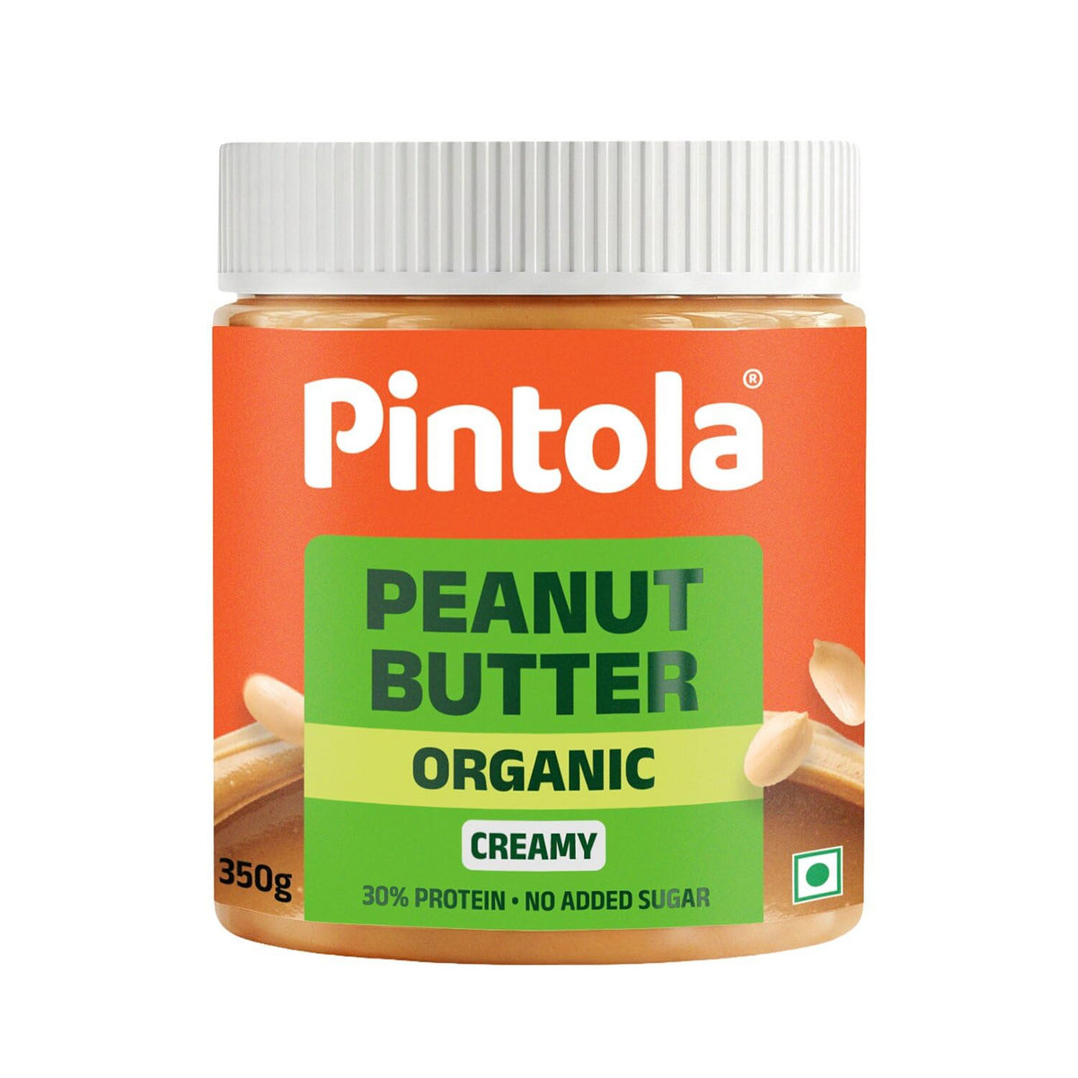 Image 1 of 350 gm / Pack of 1 for the product Pintola Organic Creamy Peanut Butter
