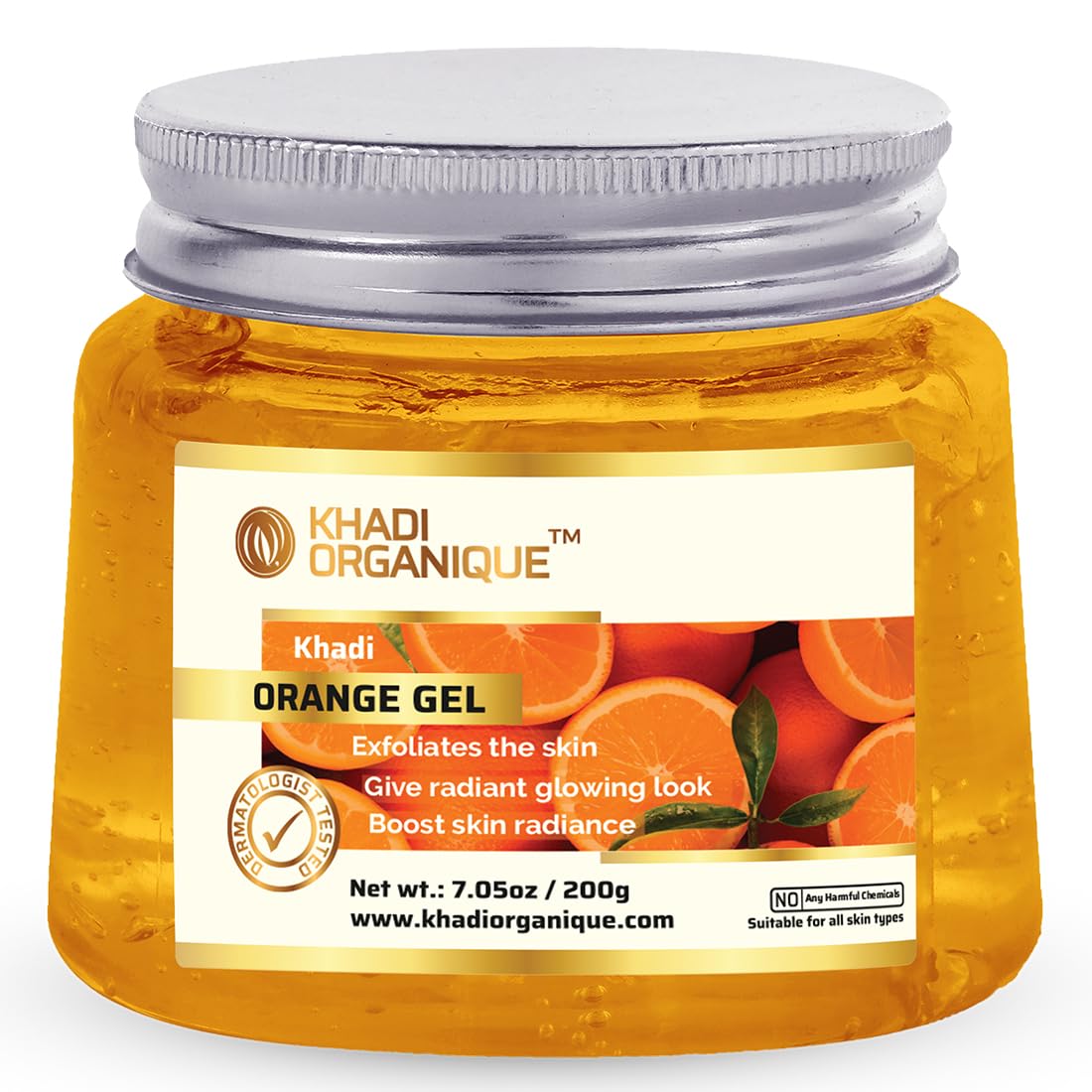 Image 1 of 200 gm for the product Khadi Organique Orange Gel with Aloe Vera & Orange Peel Extract
