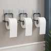 Image 1 of Default Title for the product Go Hooked Self Adhesive Toilet Paper Holder | No Drill Tissue Paper Roll Holder | Rustproof No Drilling Tissue/Towel Holder for Kitchen, Bathroom, Washroom | Wall Mount (Pack of 3)
