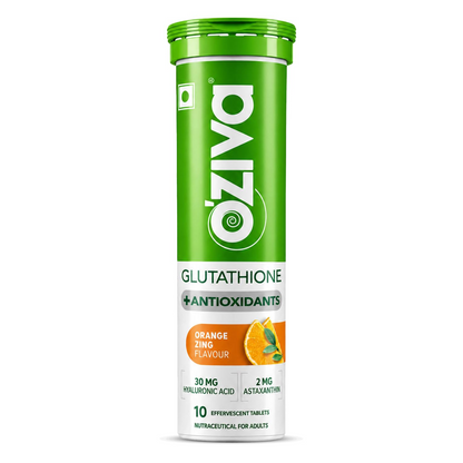 Image 1 of 10 tabs / Pack of 1 for the product OZiva Bioactive Gluta Fizzy (L-Glutathione) Tablets