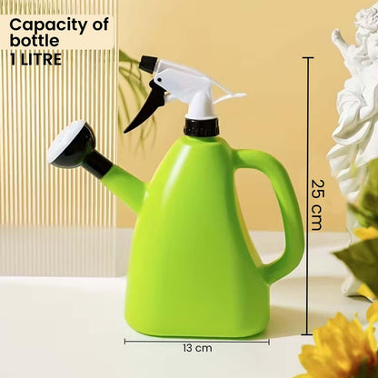Image 4 of Go Hooked 2in1 Plant Watering Can with Spray Bottle & Shower Head 1 Litre | Multi-Purpose Garden Water Sprayer for Indoor Plants, Balcony Garden & Nursery | Plastic Watering Pot with Handle Multicolor