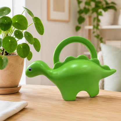 Image 1 of Default Title for the product Go Hooked Plastic Dinosaur Shape 1 Liter Kids Watering Can for House Plants & Garden Plants Roar Some Gardening Dino Shaped Delight Garden Time Travel (Pack of 1, Green, 1 Liter)