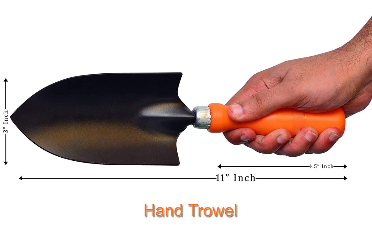Image 2 of Go Hooked Gardening Tools Kit | Gardening Needs | Hand Trowel | Hand Trowel Transplanter | Orange & Black | 2 Pcs Set