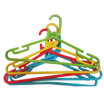 Image 1 of Default Title for the product Go Hooked Kids Clothes Hangers with Smooth Finish and Non-Slip Grooves Pack of 5 | Baby Clothes Hanger Wardrobe Storage Organizer | Durable Plastic Hanger for Baby & Kids Clothes (Multicolor)