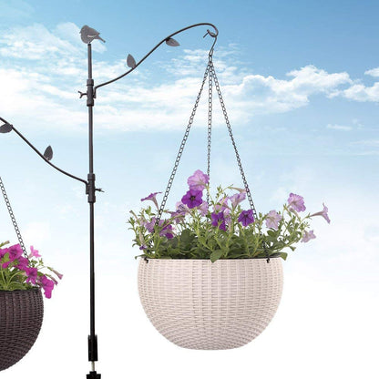 Image 6 of Go Hooked Plastic Round Hanging Planter, Set of 3, Multicolor, 7.1 Inch Diameter, 4.8 Inch Height, 33cm Chain, Indoor/Outdoor