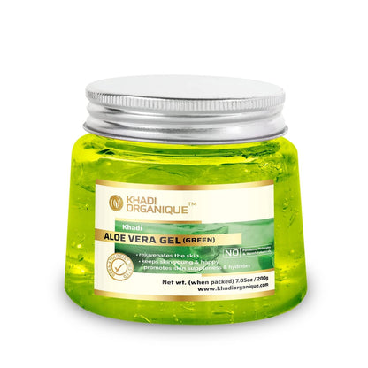 Image 1 of 200 gm for the product Khadi Organique Pure Natural Aloe Vera Green Gel