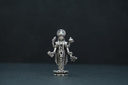 Image 2 of Dista Silvers Pure Silver Antique Dhanvanthri Standing 18.16G