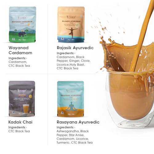 Image 4 of Teabox Premium Authentic Indian Spiced Chai Tea Trial Pack, 10 Exotic Varieties of Chai, 30G Each, 100% Real Ingredients. No Artificial Flavors | Crafted in Small Batches