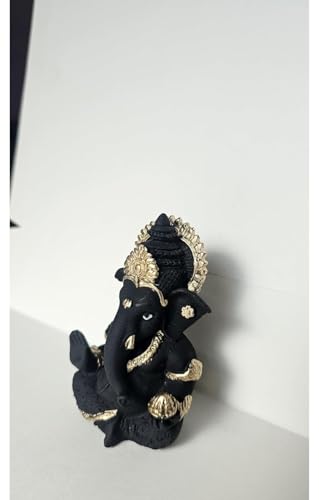 Image 5 of Ganesh Idol for Car Dashboard Small Ganesha Murti Ganpati Idol for Home Decor Puja Lord Ganesh Statue Gift for Office Desk Puja Room (3 Inch)