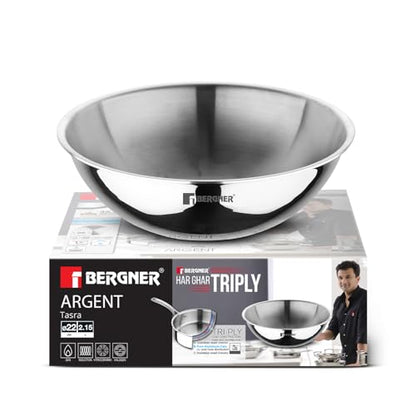 Image 3 of 22cm (2.25 L) for the product BERGNER Argent Triply Stainless Steel Tasra/Tasla