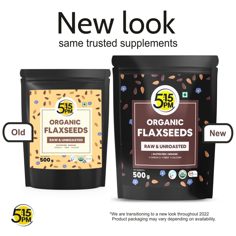 Image 8 of 5:15 PM 100% Certified Organic Flaxseeds - Raw & Unroasted Flax Seeds for Eating