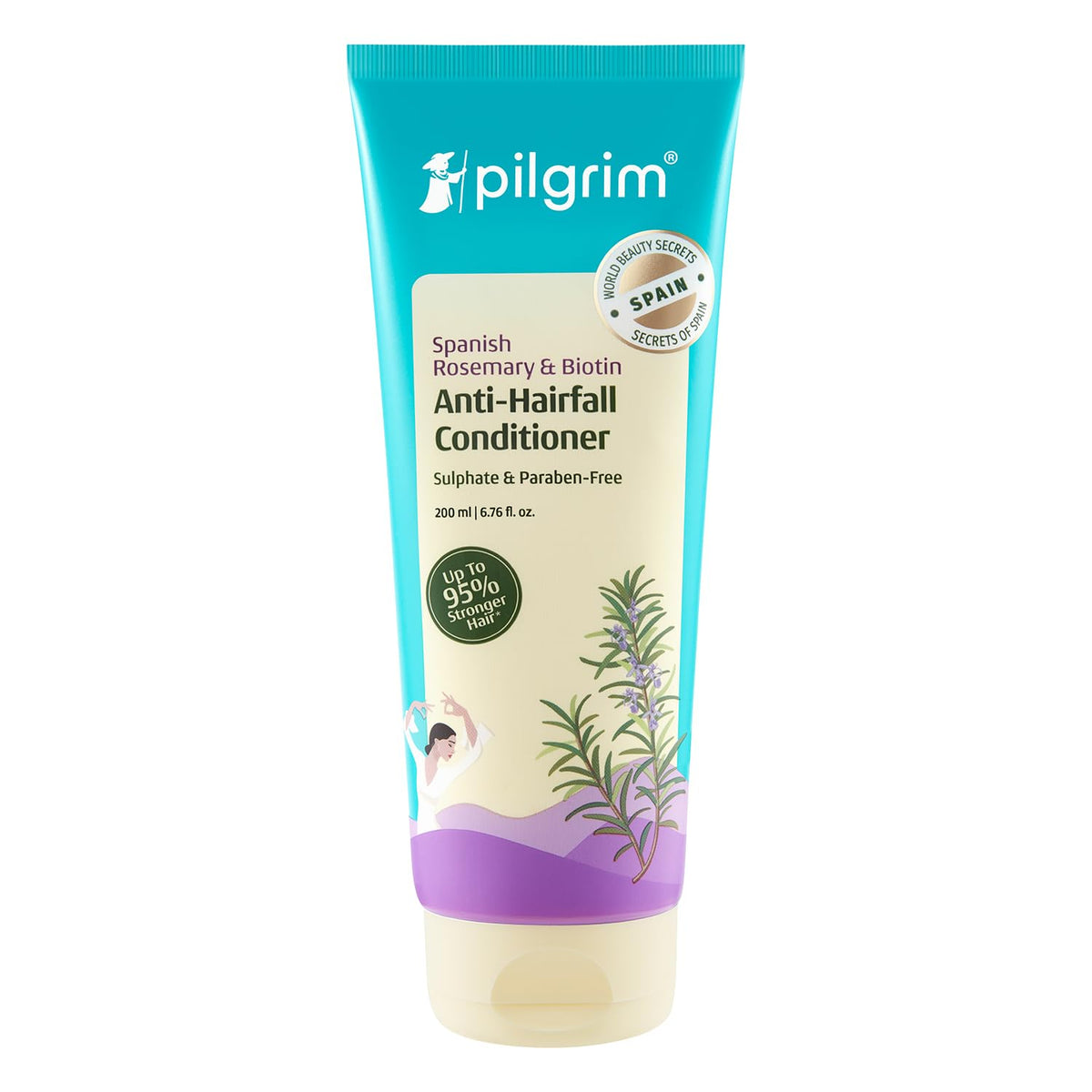 Image 1 of Pilgrim Spanish Rosemary & Biotin Anti Hairfall Conditioner For Reducing Hair Loss & Breakage