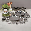 Image 1 of Default Title for the product Sumeet Stainless Steel Solid Heavy Gauge Mirror Finish Dinner Set Of 24 Pcs (6 Plate, 6 Bowl/Wati, 6 Glass, 6 Spoon), Silver
