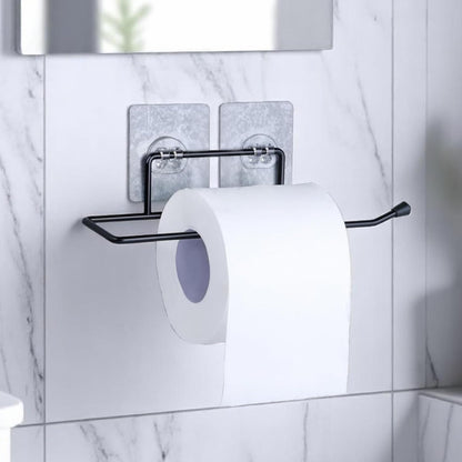Image 1 of Default Title for the product Go Hooked Self Adhesive Toilet Paper Holder | No Drill Tissue Paper Roll Holder | Rustproof No Drilling Tissue/Towel Holder for Kitchen, Bathroom, Washroom, Living Room | Wall Mount (Pack of 1)