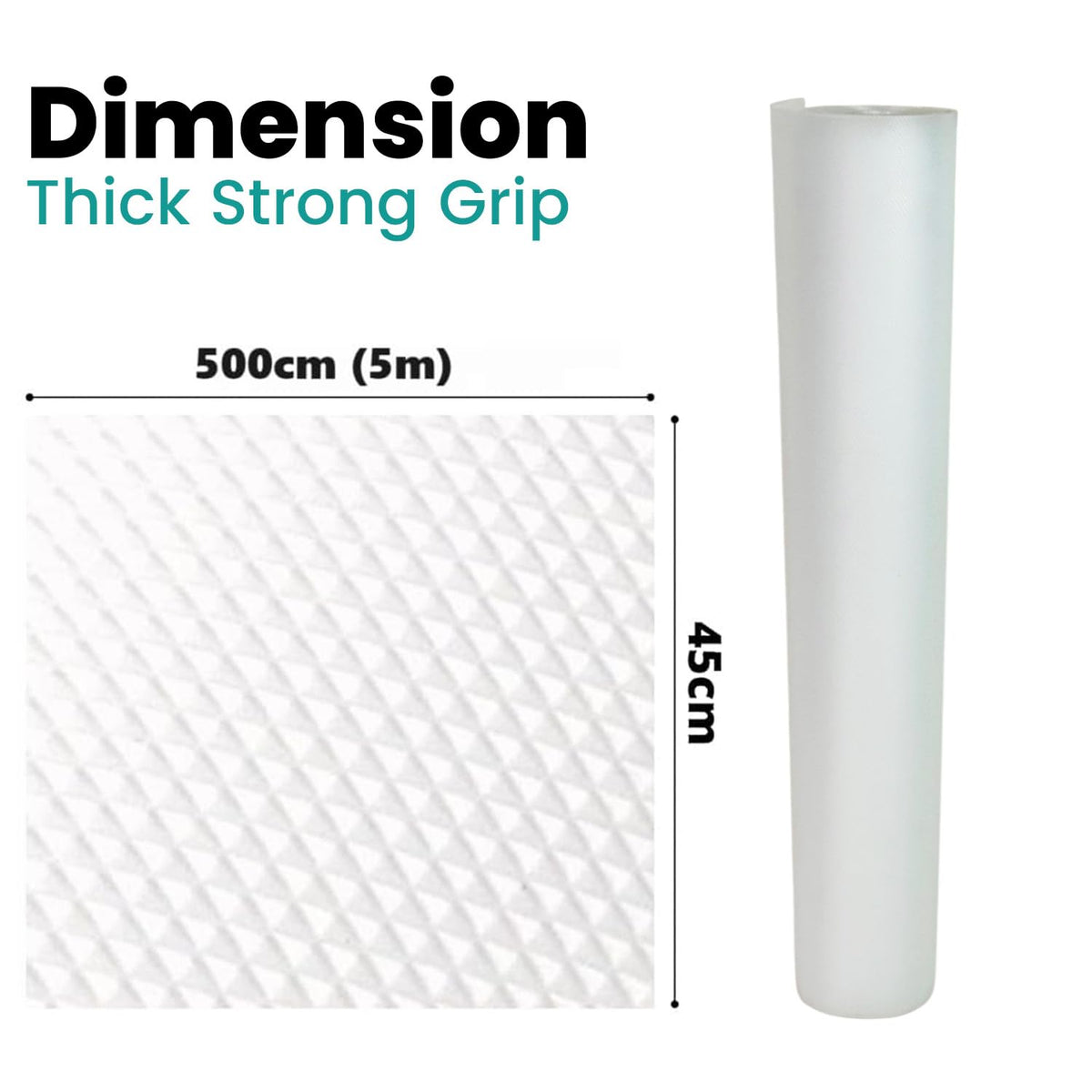 Image 6 of Go Hooked EVA Food Grade Anti-Slip Mat for Fridge, Shelf, Table & Drawer – Washable, Waterproof, Non-Adhesive, Multi-Purpose Liner for Home & Office Use – Cuttable & Reusable (White, 45cm X 5m)