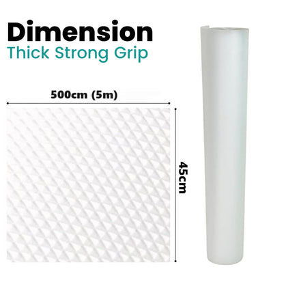 Image 6 of Go Hooked EVA Food Grade Anti-Slip Mat for Fridge, Shelf, Table & Drawer – Washable, Waterproof, Non-Adhesive, Multi-Purpose Liner for Home & Office Use – Cuttable & Reusable (White, 45cm X 5m)