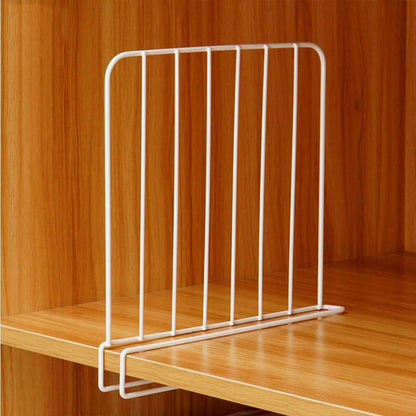 Image 3 of Go Hooked Coated Iron Racks Closet Shelf Organiser Shelf Partitions Shelf Separators Shelf Dividers White Durable Sturdy Space Saving Versatile Heavy Duty Efficient Compact Organize Pack of 3