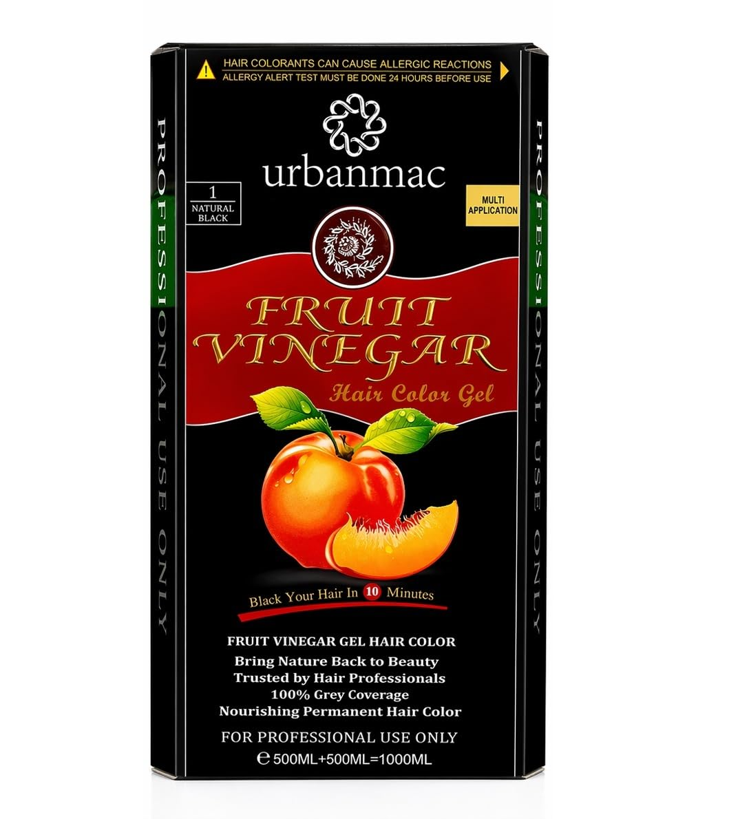Image 2 of Urbanmac Fruit Vinegar Gel Hair Color Natural Hair Color Dye For Black
