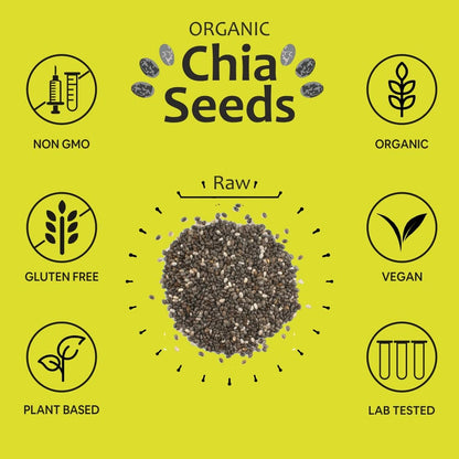 Image 4 of 5:15 PM Certified Organic Chia Seeds - Raw Unroasted Black Chia Seeds