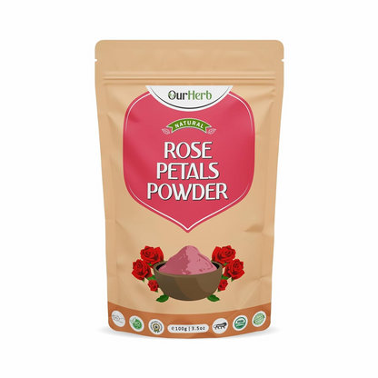 Image 1 of 100 gm for the product OurHerb Pure & Natural Rose Petal Powder for Skin & Hair With Vitamin Enriched