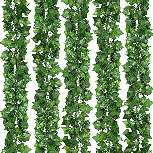 Image 3 of Default Title for the product Go Hooked Deehome Silk Artificial Ivy Hanging Grass Creepers (Set of 12), for Home Decoration, Wall Decoration 12 (7.5 Ft Long), Green