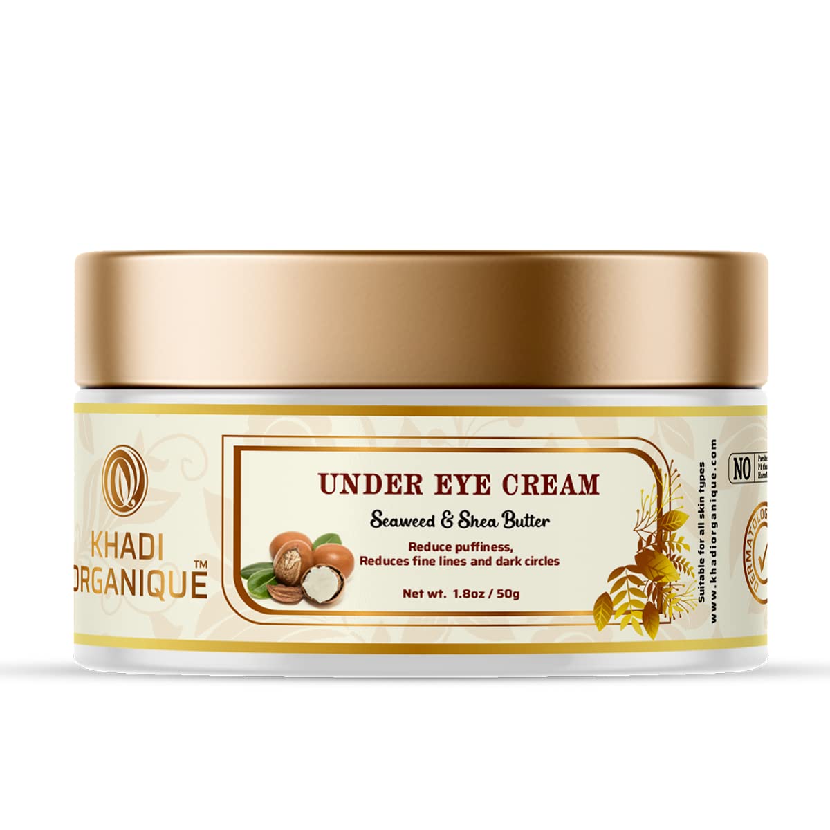 Image 1 of 50 gm for the product Khadi Organique Under Eye Cream for Dark Circles, Puffiness & Fine Lines
