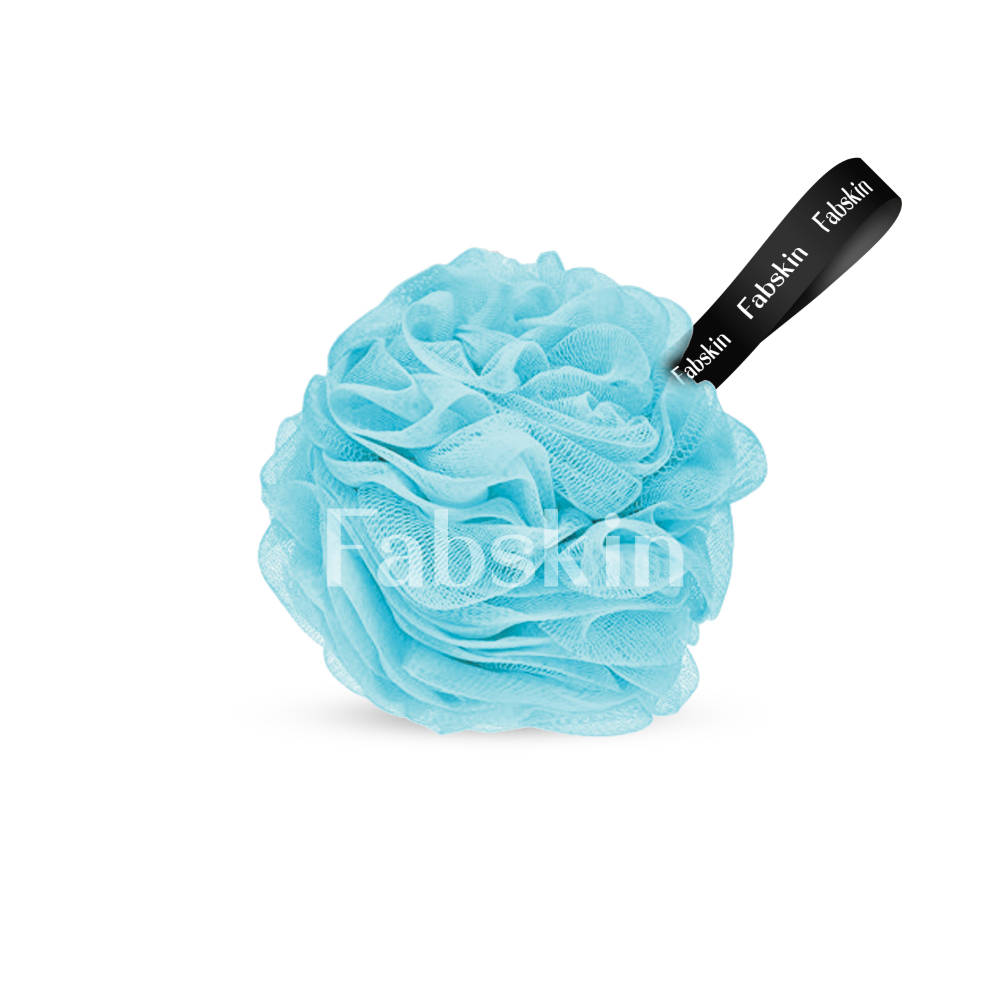 Image 2 of Fabskin Luxury Bathing Round Loofah Bath Sponge - Blue