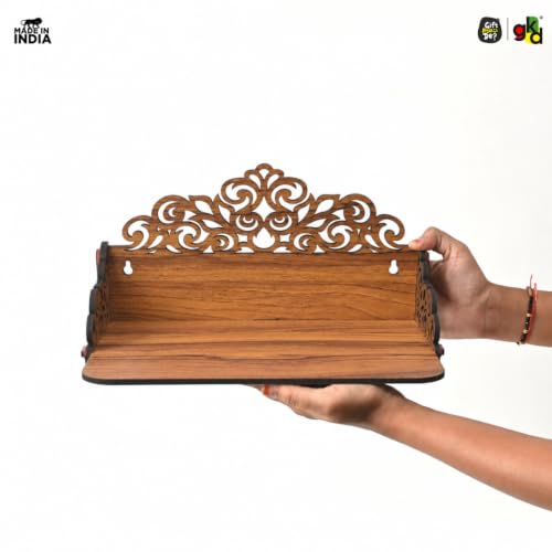 Image 3 of Gift Kya De Wooden Pooja Mandir 12x9x6 Inch