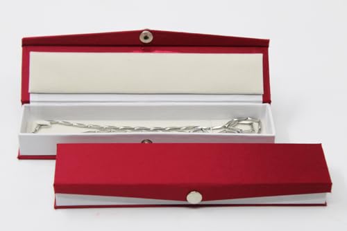 Image 7 of atorakushon Long Chain Necklace Pendant Bracelet Jewelry Holder Satin Gift Box Case Maroon