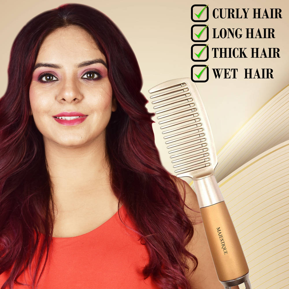 Image 4 of Majestique Golden Series 8inch Detangler Comb - For All Hair Types