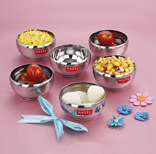 Image 15 of SS, 150 ML / Set of 6 - 150 ml each for the product HAZEL Serving Bowl Set