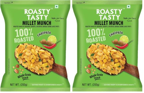 Image 3 of MILLET MUNCH CHATPATTA / 200 g (Pack of 2) for the product Roasty Tasty Millet Munch Chatpata