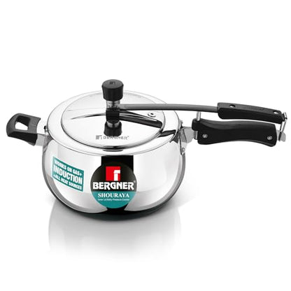 Image 2 of BERGNER Shouraya Triply Stainless Steel Pressure Cooker 5 Litres