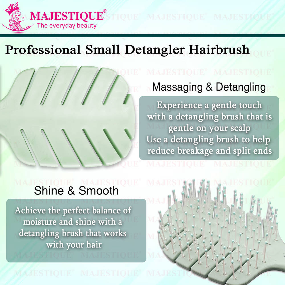 Image 3 of Majestique Small Hair Brush - Detangling Brush for Baby Kids, Women and Men - Color May Vary