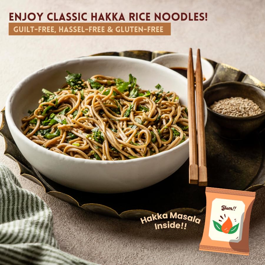 Image 3 of JVAPA Rice Noodles with Hakka Masala Seasoning Inside 210g Pack of 3