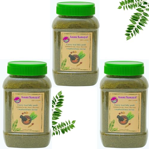 Image 1 of Default Title for the product Ammi Samayal Homemade Curry Leaf Idli Podi 200g Pack of 3