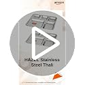 Image 2 of HAZEL Stainless Steel 5 Compartment Mess Plate Set of 2