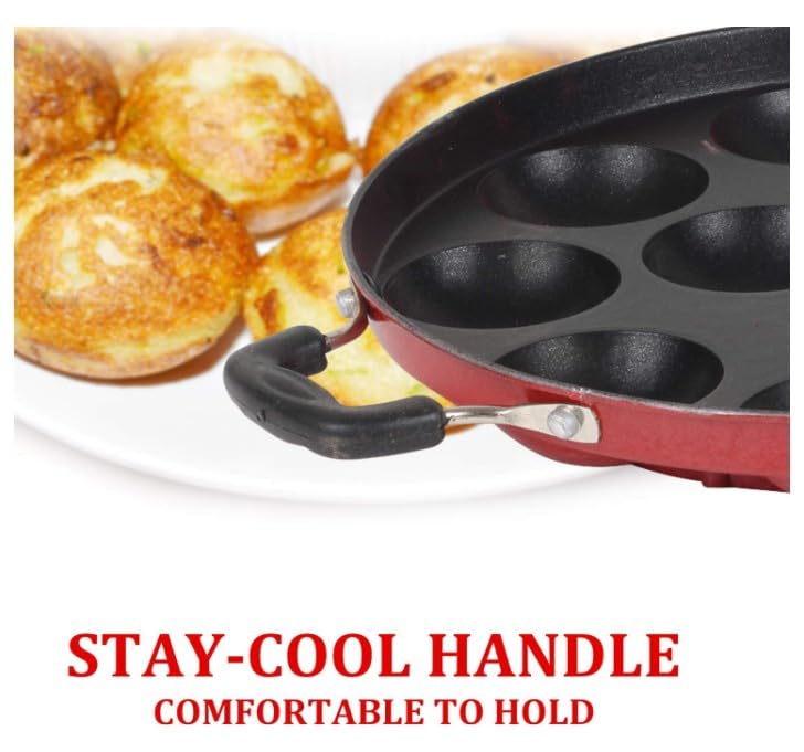 Image 5 of Generic Non-Stick Appam Patra 7 Cavity Appe Pan 21 cm