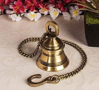 Image 6 of Uapan Brass Decorative Wall Hanging Bell With Chain & Hook