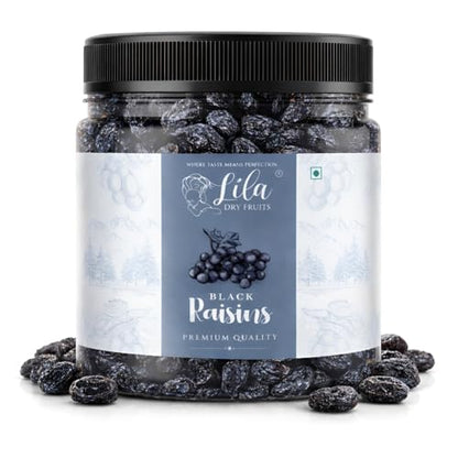 Image 1 of Pack of 1 for the product Lila Dry Fruits Kali Kismis - 500 gm | Seedless Afghani Black Raisins