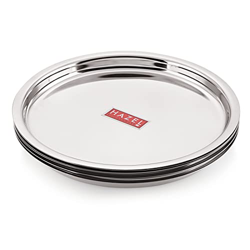 Image 6 of HAZEL Stainless Steel Plates Set 25 cm