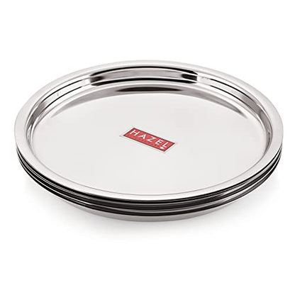 Image 6 of HAZEL Stainless Steel Plates Set 25 cm