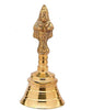 Image 1 of 4 Inch for the product Uapan Brass Pooja Bell, Hanuman, Gold