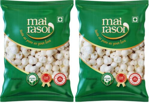 Image 1 of 100 gm (Pack of 2) for the product MAI RASOI Phool Makhana Indian Snacks Handpicked Lotus Seeds