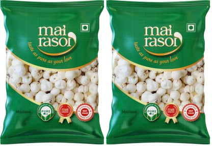 Image 1 of 100 gm (Pack of 2) for the product MAI RASOI Phool Makhana Indian Snacks Handpicked Lotus Seeds