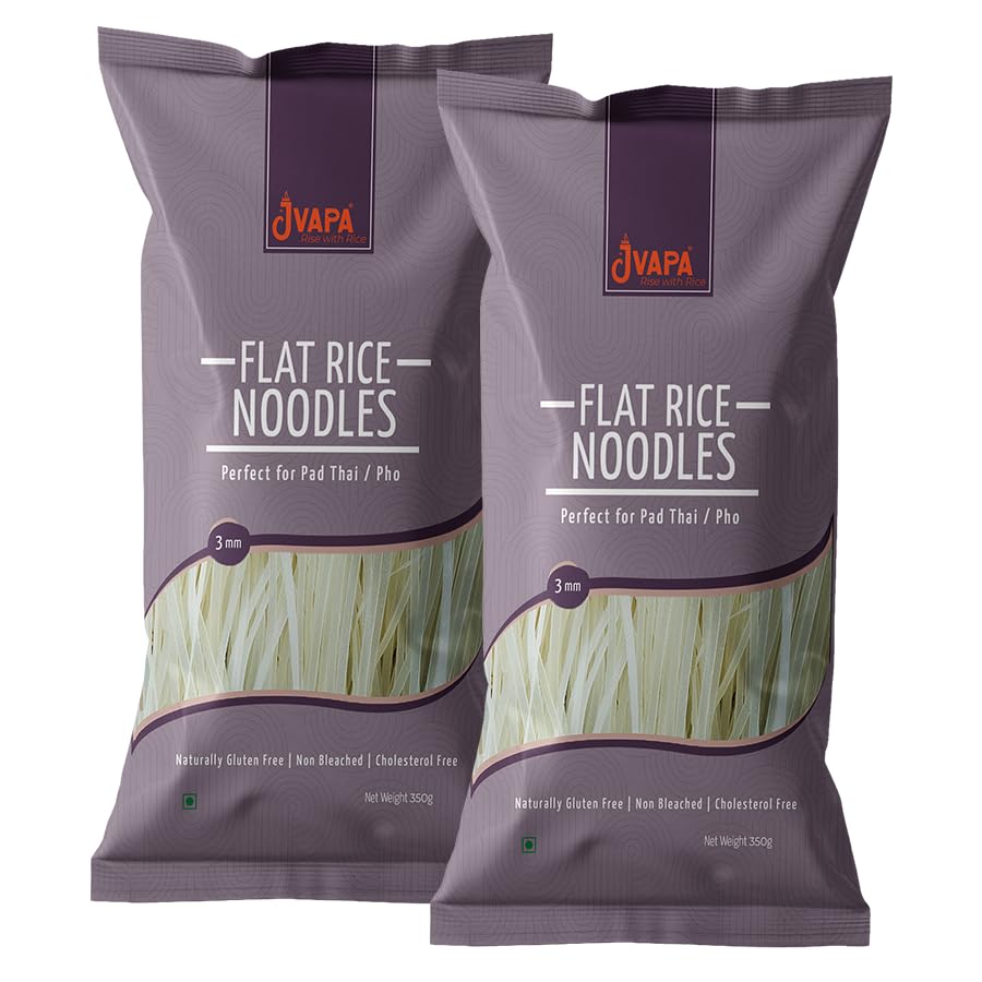 Image 1 of Pack of 1 for the product JVAPA Flat Rice Noodles (3mm) - 700gm (350gm x Pack of 2)