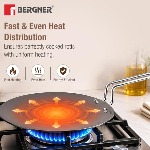 Image 8 of BERGNER ArtisanForge Hard Anodised Roti Tawa