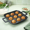Image 1 of Square Paniyaram Pan / 9 Cavity for the product EUGOR Super Smooth Cast Iron Square Paniyaram Pan, 9 Cavity