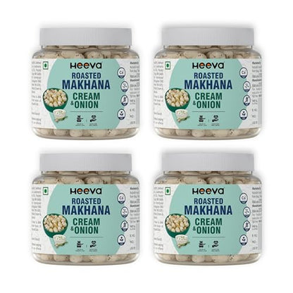 Image 1 of Default Title for the product Heeva Roasted Makhana Cream n Onion Flavour 100g Pack of 4