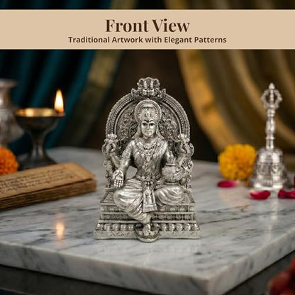 Image 4 of Dev Aastha 999 Silver Plated Lakshmi Idol